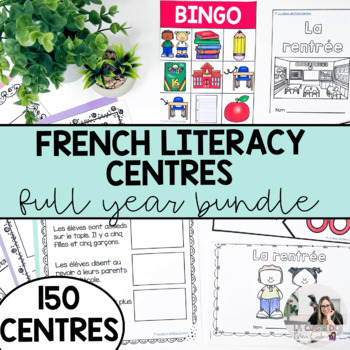 Preview of French Literacy Centres: Reading, Writing & Word Work | Year Long Bundle