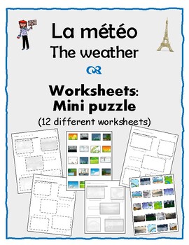Preview of French – Météo/Weather – WS Mini Puzzle (12 Worksheets)