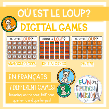 Preview of French MATH Digital Games - Où est le loup?