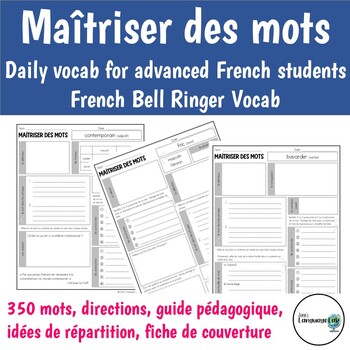 Preview of French - Maîtriser des mots - Daily Vocabulary for Advanced French