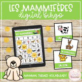 French Mammals Digital BINGO | Les animaux