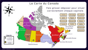 French Map Of Canada Carte Interactive Du Canada Pour Votre Google Classroom