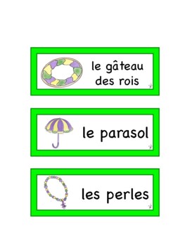 French Mardi Gras Word Wall Flashcards By Madina Tpt