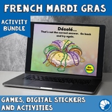 French Mardi Gras digital stickers