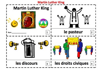 Preview of French Martin Luther King 2 Emergent Reader Booklets - MLK