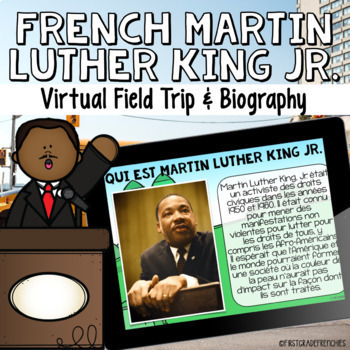 Preview of French Martin Luther King Jr. Virtual Field Trip | French Black History