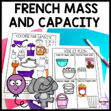 French Mass and Capacity Printable Activities | La masse e