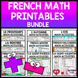 French Math Activities Seasonal Bundle