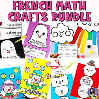 Preview of French Math Craft Activities | Bricolages de Mathématiques