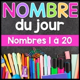 French Math Number of the Day | Nombre du Jour | 1 à 20