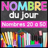 French Math Number of the Day | Nombre du Jour | 20 à 50