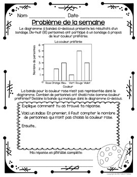 french math problem of the week data management grade 2