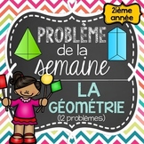French Math Problem of the Week - Geometry GRADE 2 (La géo