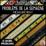 French Math Problem of the Week - MEASUREMENT/MESURE - GRA