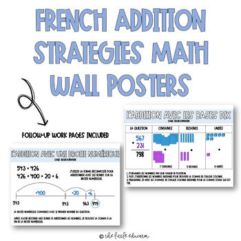 Preview of French Number Sense Math Wall Posters | French Math Classroom Anchor Posters |