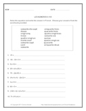 French Math Worksheet -  Numbers 0-100