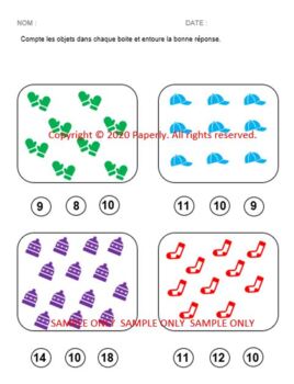 french math worksheets number counting 1 15 no prep by whiz kids club