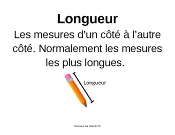 Preview of French Measurement Definitions!