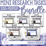 French Mini Biography Research Tasks - Digital BUNDLE!