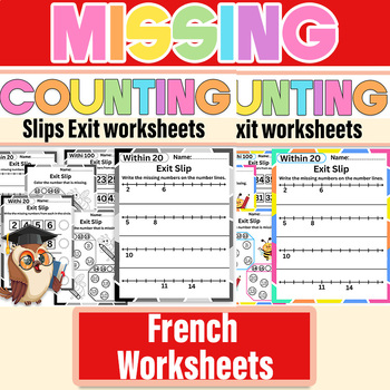 Preview of French Missing Numbers 0-120|French Counting to 120 Exit Slips|Nombres manquants