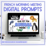 French Morning Meeting Prompts | Google Classroom & Slides