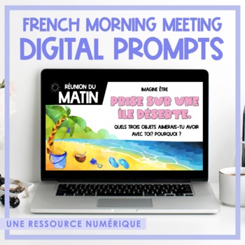 Preview of French Morning Meeting Prompts - Volume 2 | Distance Learning