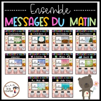 Preview of French Morning Messages | Ensemble Messages du matin