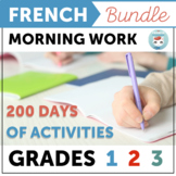French Morning Work BUNDLE Grades 1 2 3 | French Bell Work