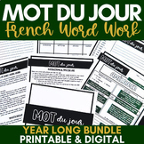 French Mot du jour Bundle | Digital, Printable, Word Wall,