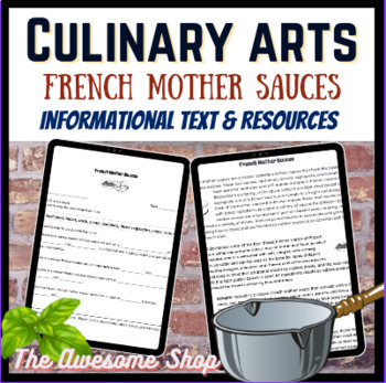Preview of Culinary Arts French Mother Sauce Informational Reading Emergency Sub Plan