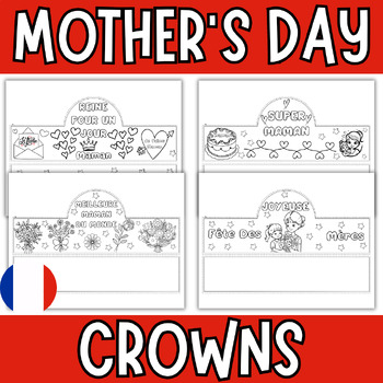 Preview of French Mother's Day Crown Crafts Crowns- Headband Hat|Fête des Mères Predictions