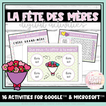 Preview of French Mother's Day Digital Activities | La fête des Mères