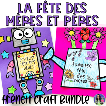 Preview of French Mother's Day Father's Day Craft BUNDLE | French Crafts