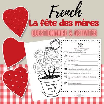 Preview of French Mother’s Day/La fête des mères-questionnaire-activities