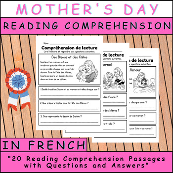 Preview of French Mother's Day Reading: Stories of Love and Surprise - Grade 2