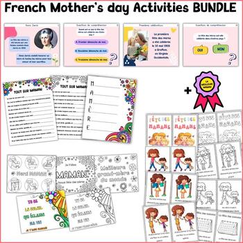 French Mothers day activities bundle, poem acrostiche, histoire ...