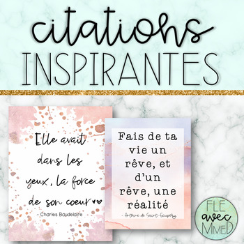 Affiches Citations Inspirantes French Motivational Quotes By Fle Avec Mmed