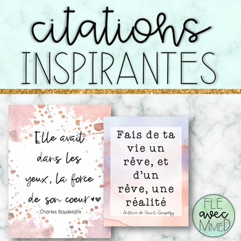 Preview of Affiches : Citations Inspirantes / French Motivational Quotes