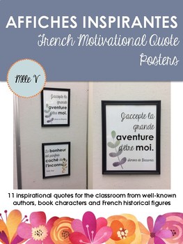 Preview of French Motivational Quote Posters / Affiches Inspirantes