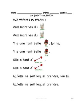 Preview of French Valentine's Day REBUS SONG | Ainsi font...
