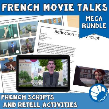 Preview of French Movie Talk Bundle - megabundle of 20 French Listening activities
