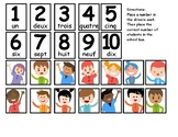French Multicultural School Bus Counting Printable