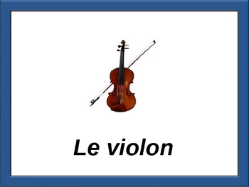 French Musical Instrument Vocab-Powerpoint Activities and Games