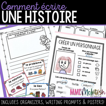 Preview of French Narrative Writing/Comment écrire une histoire