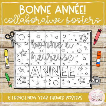 Preview of French New Year Collaborative Posters | Le jour de l'An/Le Nouvel An