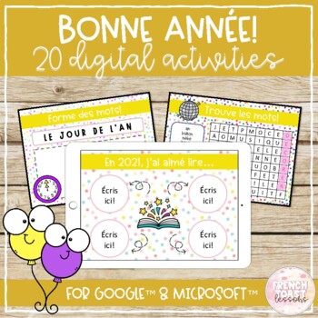 Preview of French New Year Digital Activities | Le jour de l'An/le Nouvel An