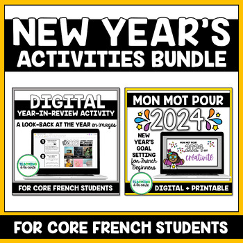 Preview of French New Year’s Activities BUNDLE