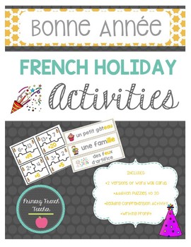 Preview of French New Year's Activities- Bonne Année