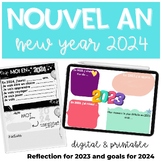 French New Year's Activity GOOGLE SLIDES Printable Nouvel 