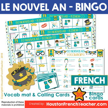 French New Years Activity Nouvelle Annee Nouvel An French Bingo